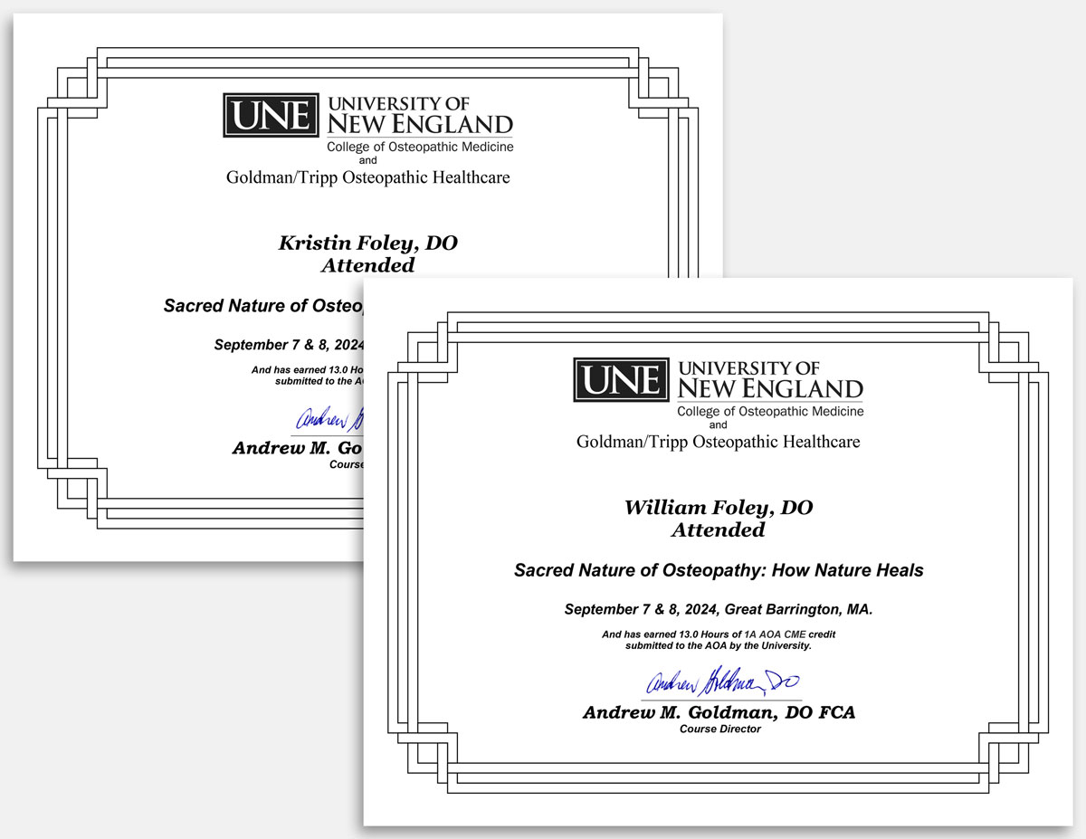 Sacred Nature of Osteopathy Course