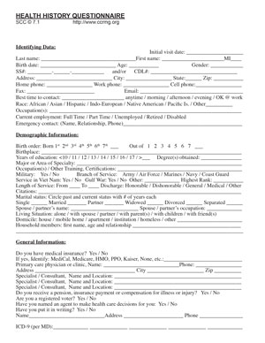 Medical Marijuana Questionnaire